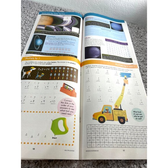 Bendon Kids Workbooks set of 2 Grades 2-3 Math /Space Solar System 11x9 NWT - Picture 7 of 7